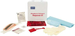 North - 17 Piece, 1 Person, Bloodborne Pathogen Kit - 9-1/2" Wide x 2-5/8" Deep x 9-1/2" High, Plastic Case - Top Tool & Supply