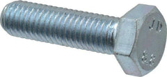 Value Collection - M8x1.25mm Metric Coarse, 30mm Length Under Head Hex Head Cap Screw - Fully Threaded, Grade 8.8 Steel, Zinc-Plated Finish, 13mm Hex
