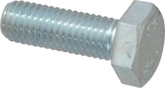 Value Collection - M10x1.50mm Metric Coarse, 30mm Length Under Head Hex Head Cap Screw - Fully Threaded, Grade 8.8 Steel, Zinc-Plated Finish, 17mm Hex - Top Tool & Supply