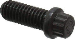 Value Collection - 3/8-16 UNC, 1" Length Under Head, 12 Point Drive Flange Bolt - 1" Thread Length, 170M PSI Alloy Steel, Smooth Flange, Uncoated - Top Tool & Supply