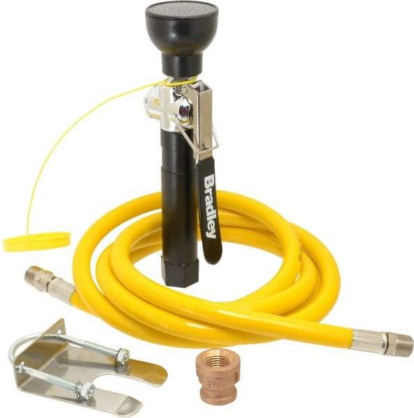 Bradley - Plumbed Drench Hoses Mount: Wall Style: Single Spray Head - Top Tool & Supply