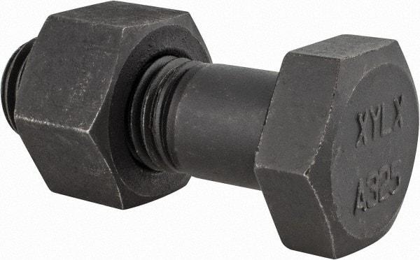 Value Collection - 1-8 Thread, 3" Length Under Head, Steel Hex Head Bolt - Uncoated, UNC Thread, ASTM A325 - Top Tool & Supply