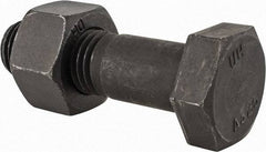 Value Collection - 1-1/8 - 7 Thread, 4" Length Under Head, Steel Hex Head Bolt - Uncoated, UNC Thread, ASTM A325 - Top Tool & Supply