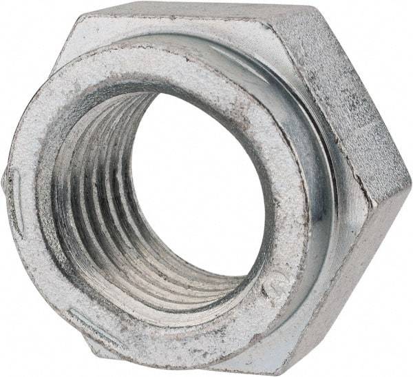 Value Collection - 1-3/8 - 6 UNC Grade C Hex Lock Nut with Distorted Thread - 2-1/16" Width Across Flats, 1-13/64" High, Cadmium Clear-Plated Finish - Top Tool & Supply