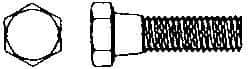 Value Collection - 1/4-20 Thread, 3-1/2" Length Under Head, Steel Hex Head Bolt - Hot Dipped Galvanized Coated, 7/16" Hex, UNC Thread, ANSI/ASME B18.2.2 & ASME B18.2.1, Grade 2 - Top Tool & Supply