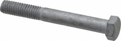 Value Collection - 3/8-16 Thread, 3" Length Under Head, Steel Hex Head Bolt - Hot Dipped Galvanized Coated, 9/16" Hex, UNC Thread, ANSI/ASME B18.2.2 & ASME B18.2.1, Grade 2 - Top Tool & Supply