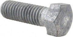 Value Collection - 1/2-13 Thread, 1-1/2" Length Under Head, Steel Hex Head Bolt - Hot Dipped Galvanized Coated, 3/4" Hex, UNC Thread, ANSI/ASME B18.2.2 & ASME B18.2.1, Grade 2 - Top Tool & Supply