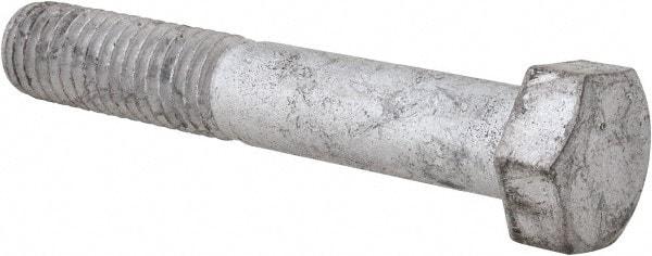 Value Collection - 1/2-13 Thread, 3" Length Under Head, Steel Hex Head Bolt - Hot Dipped Galvanized Coated, UNC Thread, ASTM A307, Grade 2 - Top Tool & Supply