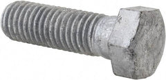 Value Collection - 5/8-11 Thread, 2" Length Under Head, Steel Hex Head Bolt - Hot Dipped Galvanized Coated, 15/16" Hex, UNC Thread, ANSI/ASME B18.2.2 & ASME B18.2.1, Grade 2 - Top Tool & Supply