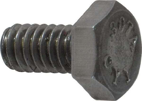 Value Collection - 1/4-20 Thread, 1/2" Length Under Head, Steel Hex Head Bolt - Uncoated, UNC Thread, ASTM A307, Grade 2 - Top Tool & Supply