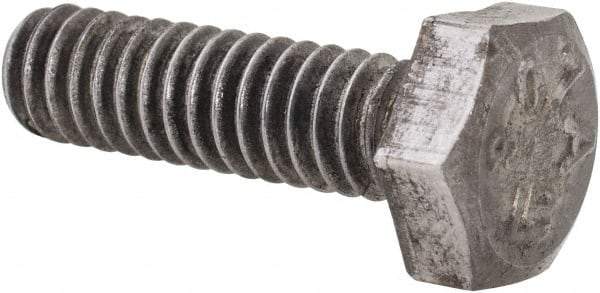 Value Collection - 1/4-20 Thread, 7/8" Length Under Head, Steel Hex Head Bolt - Uncoated, UNC Thread, ASTM A307, Grade 2 - Top Tool & Supply