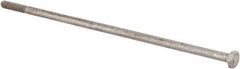 Value Collection - 1/4-20 Thread, 8" Length Under Head, Steel Hex Head Bolt - Uncoated, UNC Thread, ASTM A307, Grade 2 - Top Tool & Supply