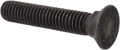 Value Collection - 3/8-16 UNC, 2" OAL, Steel Plow Bolt - Uncoated, Grade 5 - Top Tool & Supply