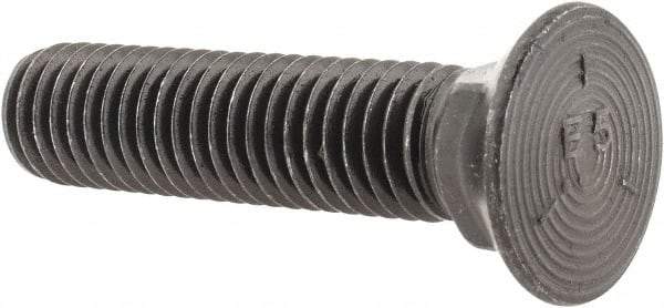 Value Collection - 1/2-13 UNC, 2-1/4" OAL, Steel Plow Bolt - Uncoated, Grade 5 - Top Tool & Supply