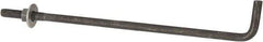 Value Collection - 3/8-16, 10" OAL Bent Anchor Bolt - Grade 2 Steel - Top Tool & Supply