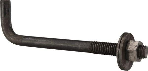 Value Collection - 5/8-11, 8" OAL Bent Anchor Bolt - Grade 2 Steel - Top Tool & Supply