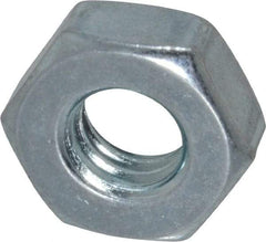 Value Collection - 5/16-18 UNC Steel Right Hand Machine Screw Hex Nut - 9/16" Across Flats, 7/32" High, Zinc Clear Finish - Top Tool & Supply