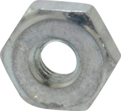 Value Collection - #6-40 UN Steel Right Hand Machine Screw Hex Nut - 5/16" Across Flats, 0.114" High, Zinc-Plated Finish, 2B Class of Fit - Top Tool & Supply