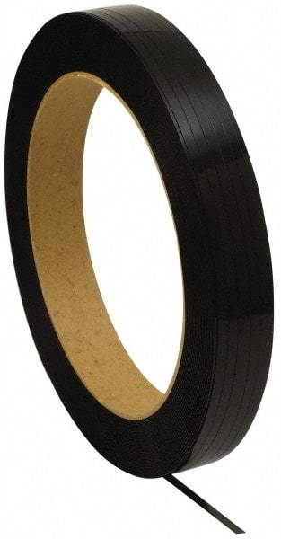 Made in USA - 7,200' Long x 1/2" Wide, Coil Case Plastic Strapping - 500 Lb Capacity, 0.02" Thick - Top Tool & Supply