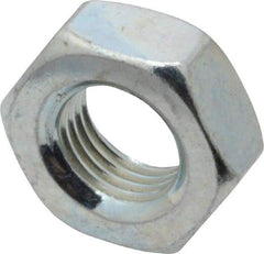 Value Collection - 3/8-24 UN Steel Right Hand Machine Screw Hex Nut - 5/8" Across Flats, 0.257" High, Zinc-Plated Finish, 2B Class of Fit - Top Tool & Supply