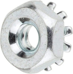 Value Collection - #6-32, Zinc Plated, Steel Hex Nut with External Tooth Washer - 11/32" Washer Diam, 5/16" Width Across Flats - Top Tool & Supply