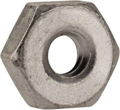 Value Collection - #6-32 UNC Aluminum Right Hand Machine Screw Hex Nut - 5/16" Across Flats, 7/64" High, Uncoated - Top Tool & Supply