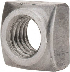 Value Collection - 1/2-13 Steel Square Nut - Uncoated, 13/16" Square Width x 7/16" Overall Height - Top Tool & Supply