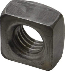 Value Collection - 5/8-11 Steel Square Nut - Uncoated, 1" Square Width x 35/64" Overall Height - Top Tool & Supply