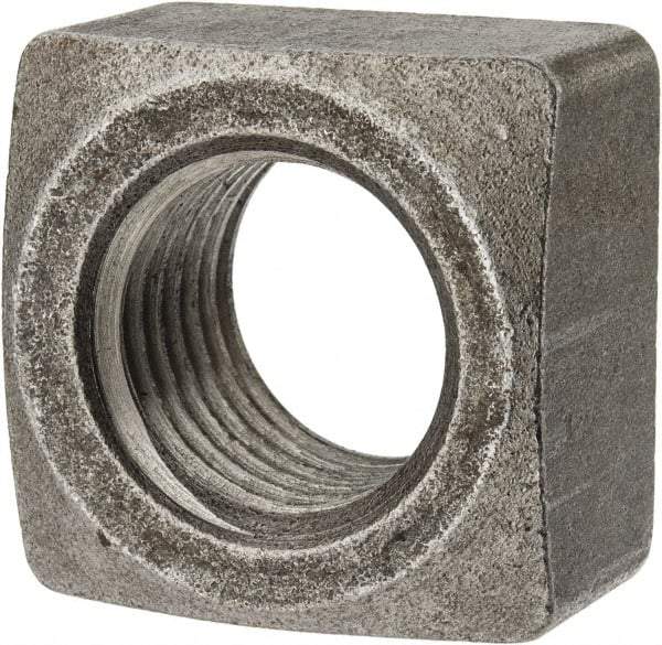 Value Collection - 1-1/4-7 Steel Square Nut - Uncoated, 1-7/8" Square Width x 1-3/32" Overall Height - Top Tool & Supply