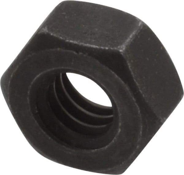 Value Collection - 1/4-20 UNC Steel Right Hand Hex Nut - 7/16" Across Flats, 7/32" High, Black Oxide Finish - Top Tool & Supply