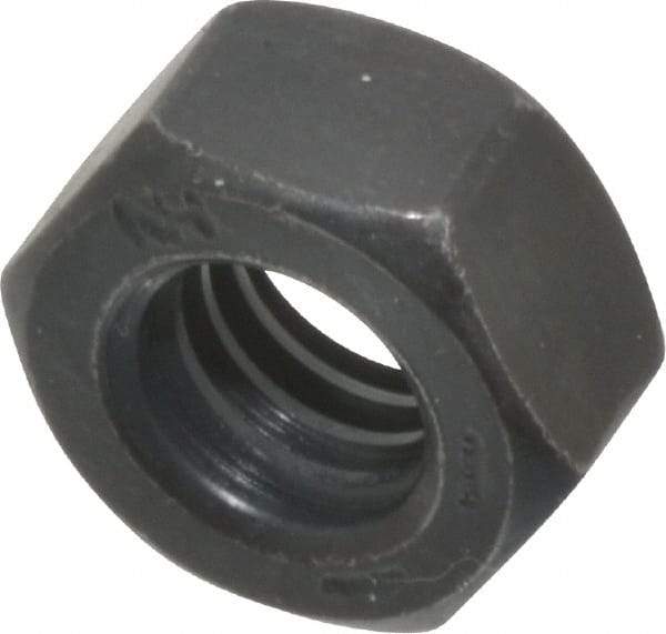 Value Collection - 5/16-18 UNC Steel Right Hand Hex Nut - 1/2" Across Flats, 17/64" High, Black Oxide Finish - Top Tool & Supply