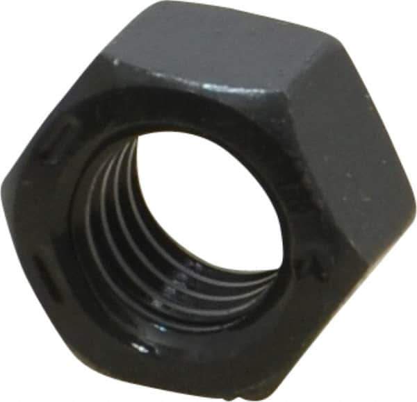 Value Collection - 1/2-13 UNC Steel Right Hand Hex Nut - 3/4" Across Flats, 7/16" High, Black Oxide Finish - Top Tool & Supply