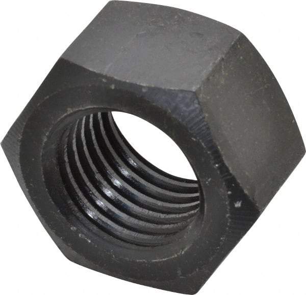 Value Collection - 1-1/4 - 7 UNC Steel Right Hand Hex Nut - 1-7/8" Across Flats, 1-1/16" High, Uncoated - Top Tool & Supply