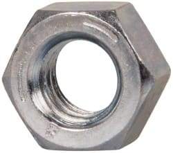 Value Collection - 5/16-18 UNC Steel Right Hand Hex Nut - 1/2" Across Flats, 17/64" High, Zinc-Plated Finish - Top Tool & Supply