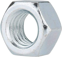 Value Collection - 1/2-13 UNC Steel Right Hand Hex Nut - 3/4" Across Flats, 7/16" High, Zinc-Plated Finish - Top Tool & Supply