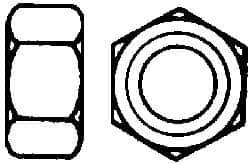 Value Collection - M48x5.00 Metric Coarse Stainless Steel Right Hand Hex Nut - 75mm Across Flats, 38mm High, Uncoated - Top Tool & Supply