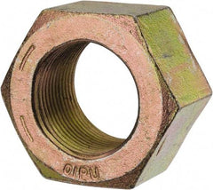 Value Collection - 1-3/8 - 12 UN Steel Right Hand Hex Nut - 2-1/16" Across Flats, 1-11/64" High, Zinc Yellow Dichromate Finish - Top Tool & Supply