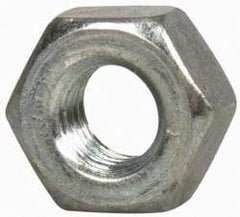 Value Collection - 1/4-28 UNF Steel Right Hand Hex Nut - 7/16" Across Flats, 7/32" High, Zinc-Plated Finish - Top Tool & Supply