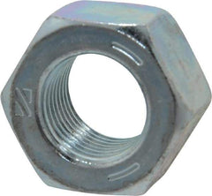 Value Collection - 9/16-18 UNF Steel Right Hand Hex Nut - 7/8" Across Flats, 31/64" High, Zinc-Plated Finish - Top Tool & Supply