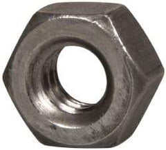 Value Collection - 1/4-20 UN Steel Right Hand Hex Nut - 7/16" Across Flats, 7/32" High, Uncoated - Top Tool & Supply