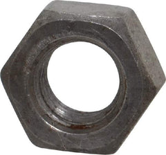 Value Collection - 7/16-14 UNC Steel Right Hand Hex Nut - 11/16" Across Flats, 3/8" High, Uncoated - Top Tool & Supply