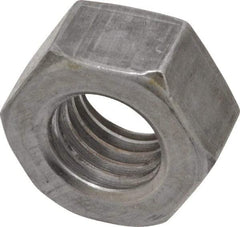 Value Collection - 9/16-12 UN Steel Right Hand Hex Nut - 7/8" Across Flats, 31/64" High, Uncoated - Top Tool & Supply