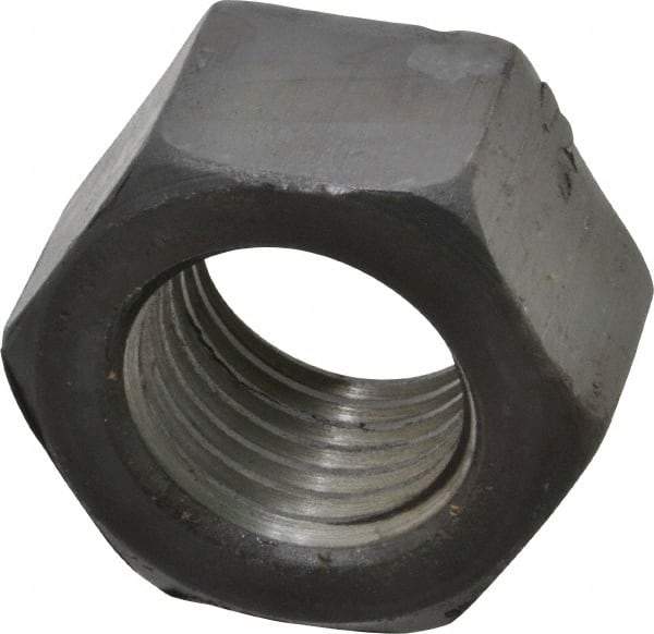 Value Collection - 2 - 4-1/2 UNC Steel Right Hand Hex Nut - 3" Across Flats, 1-23/32" High, Uncoated - Top Tool & Supply