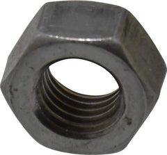 Value Collection - 5/16-24 UNF Steel Right Hand Hex Nut - 1/2" Across Flats, 0.2656" High, Uncoated - Top Tool & Supply