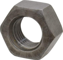 Value Collection - 7/16-20 UN Steel Right Hand Hex Nut - 11/16" Across Flats, 3/8" High, Uncoated - Top Tool & Supply