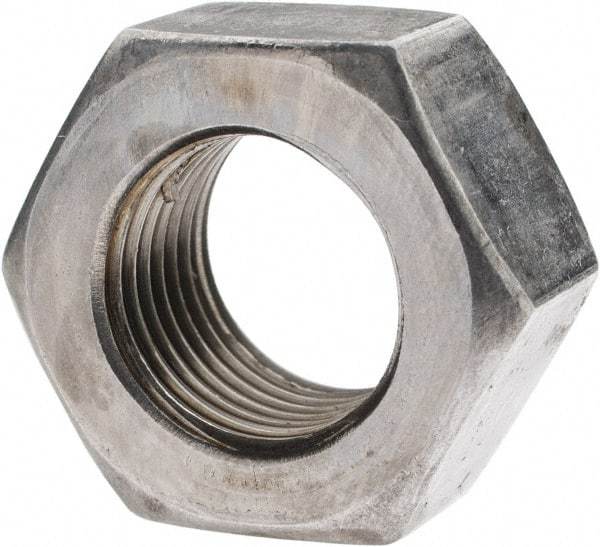 Value Collection - 9/16-18 UN Steel Right Hand Hex Nut - 7/8" Across Flats, 31/64" High, Uncoated - Top Tool & Supply