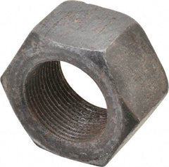 Value Collection - 1-1/2 - 12 UNF Steel Right Hand Hex Nut - 2-1/4" Across Flats, 1.2813" High, Uncoated - Top Tool & Supply