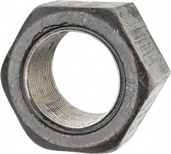 Value Collection - 1-5/8 - 12 UN Steel Right Hand Hex Nut - 2-7/16" Across Flats, 1-25/64" High, Uncoated - Top Tool & Supply