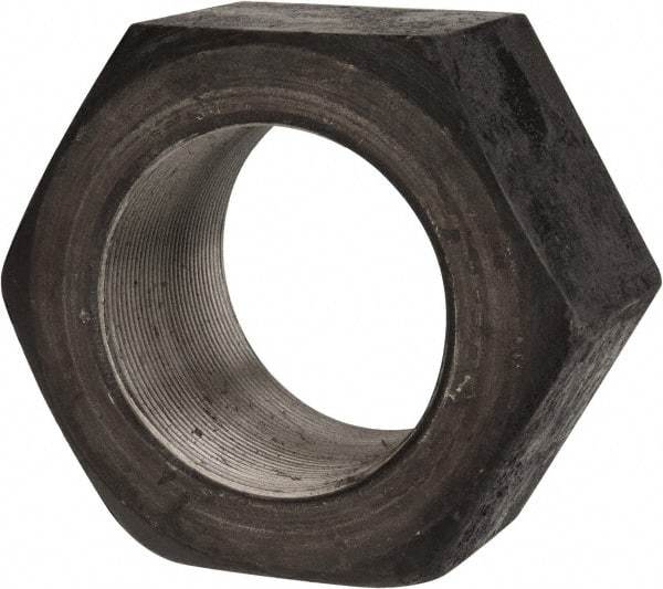 Value Collection - 3-12 UN Steel Right Hand Hex Nut - 4-1/2" Across Flats, 2-37/64" High, Uncoated - Top Tool & Supply