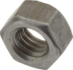 Value Collection - 5/16-18 UNC Steel Left Hand Hex Nut - 1/2" Across Flats, 17/64" High, Uncoated - Top Tool & Supply